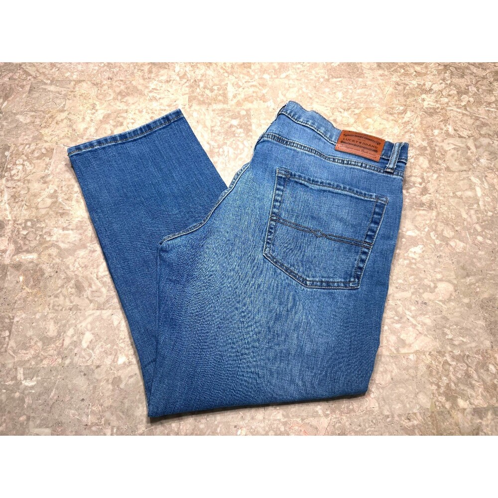 Lucky Brand Men's 121 Slim Straight Fit Denim Jeans , Actual Size 38x27